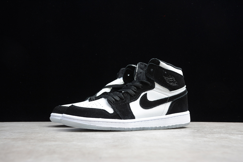 Air Jordan 1 Mid GS Panda White Black Teal Tint KID-BQ6931-103