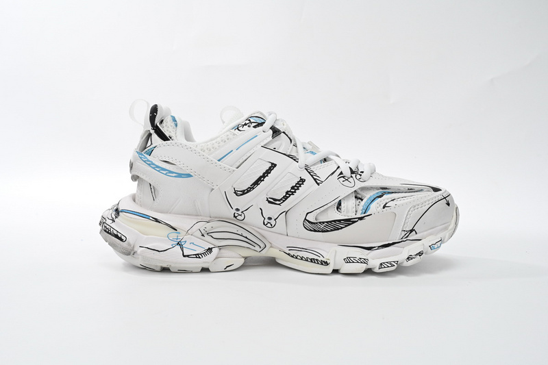 Balenciaga Tess S.Black Graffiti Art 542436 W3SRA 9014