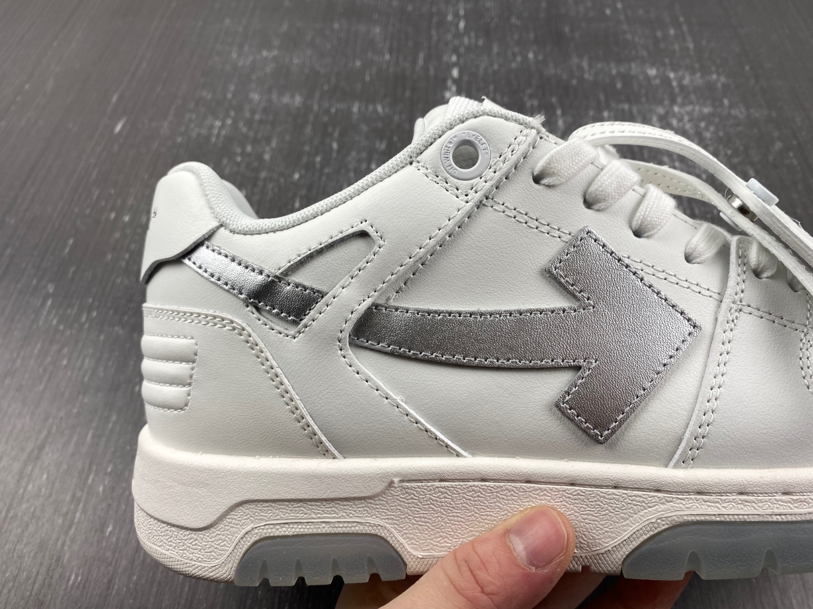 OFF-WHITE Out Of Office leather sneakers