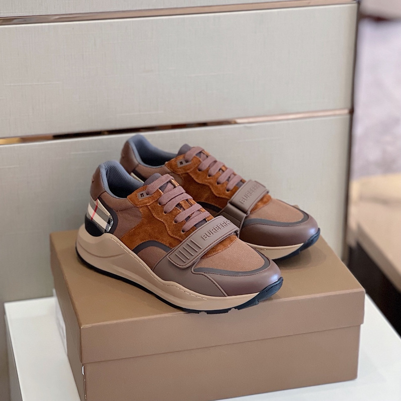 Burberry Vintage Check, Leather and Mesh Sneakers