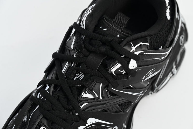 Balenciaga Tess S.Black Black-And-White Painting  542023 W3SR2 2315