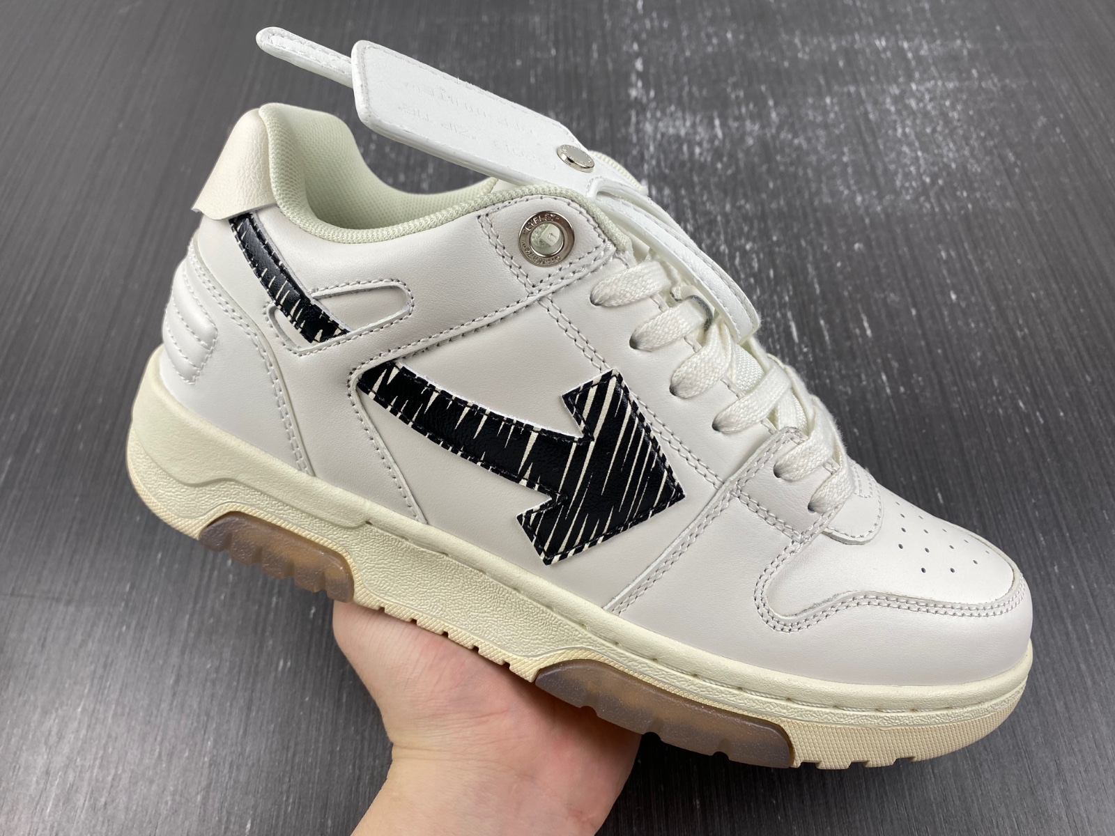 OFF-WHITE Out Of Office leather sneakers