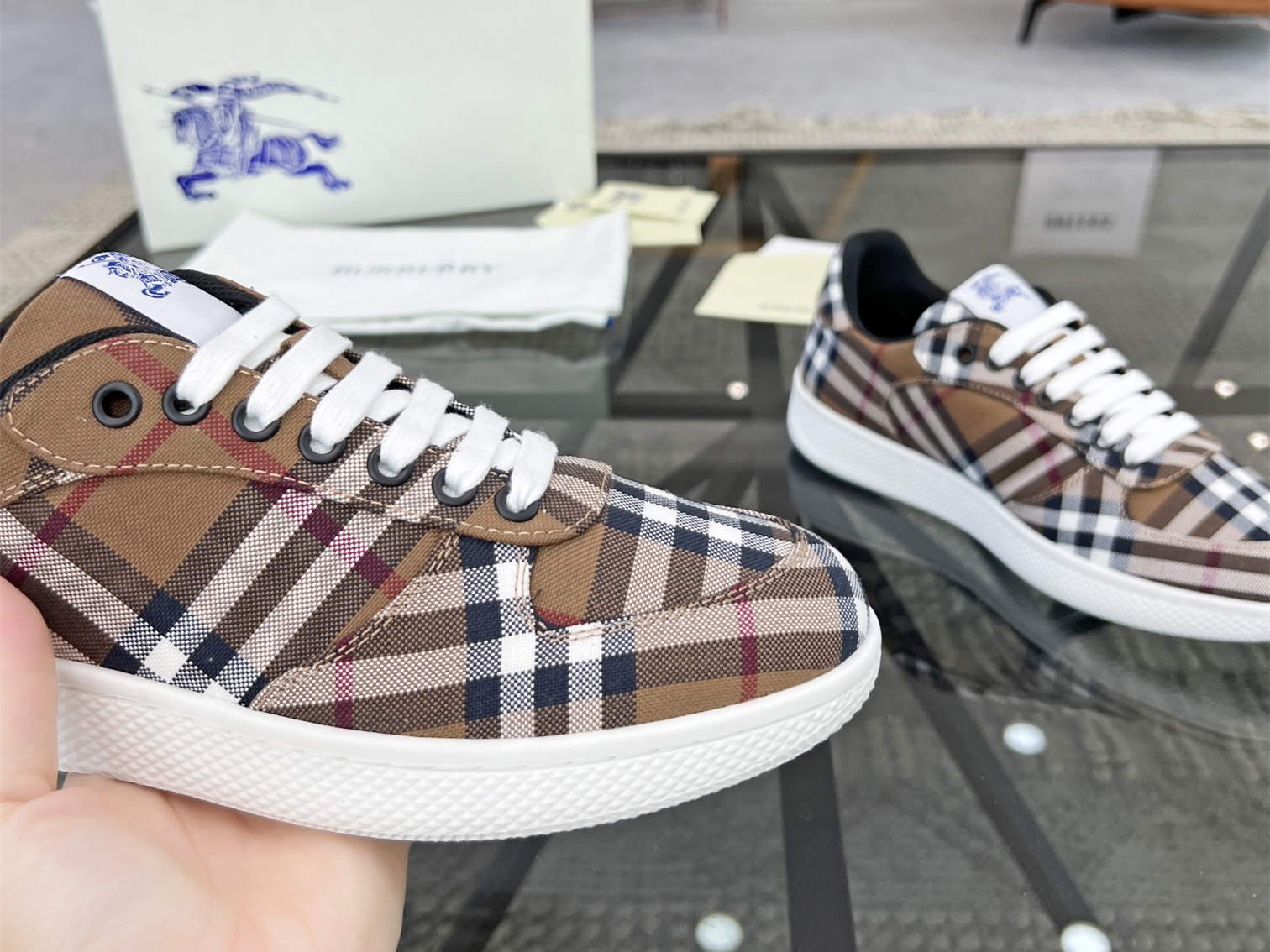 Burberry Check Terrace Sneakers