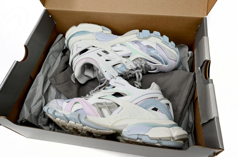 Balenciaga Track 2 Sneaker Military Black Pale White Purple  568615 W2GN3 9045