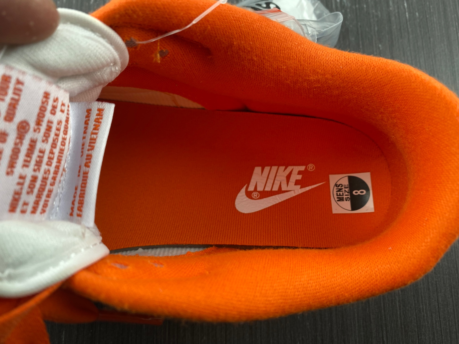 Nike Dunk Low White Orange Patent Black DJ9955-800