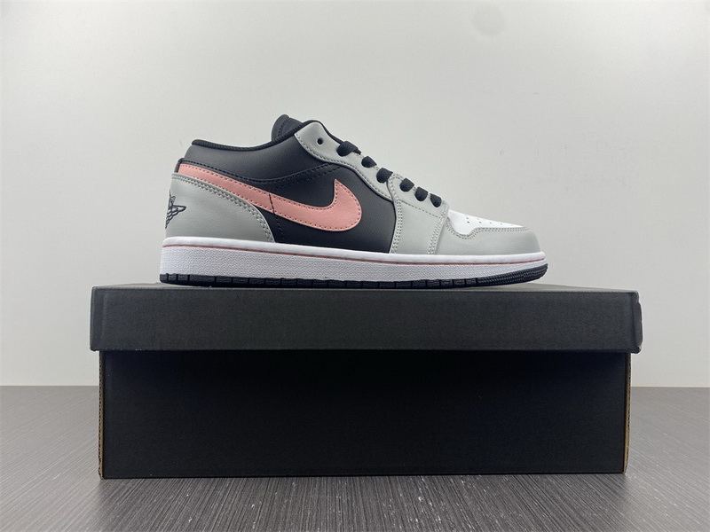 Air Jordan 1 Low White Grey Black Pink 553558-062