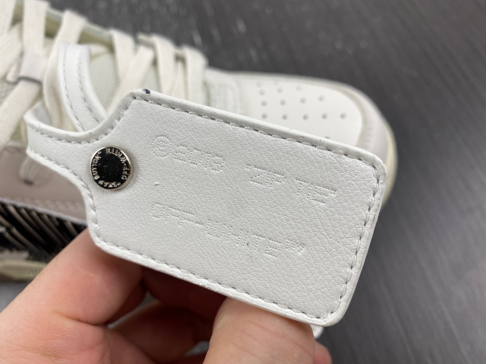 OFF-WHITE Out Of Office leather sneakers