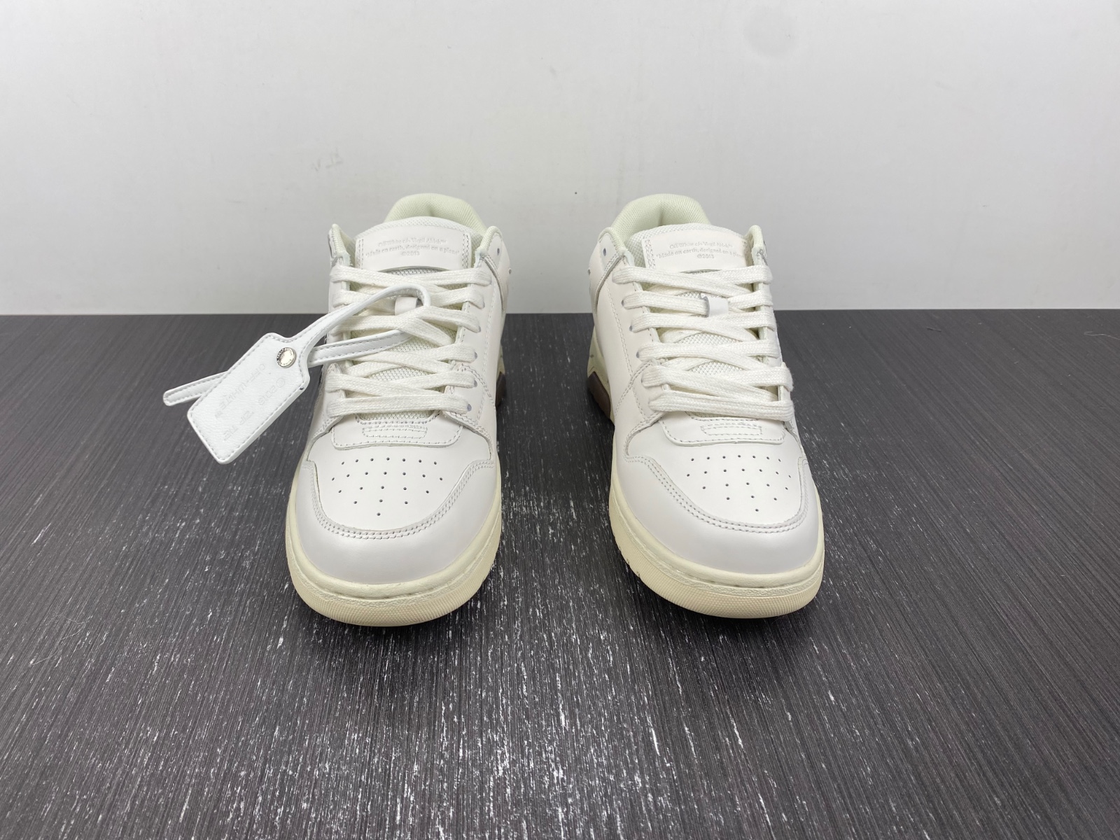 OFF-WHITE Out Of Office leather sneakers