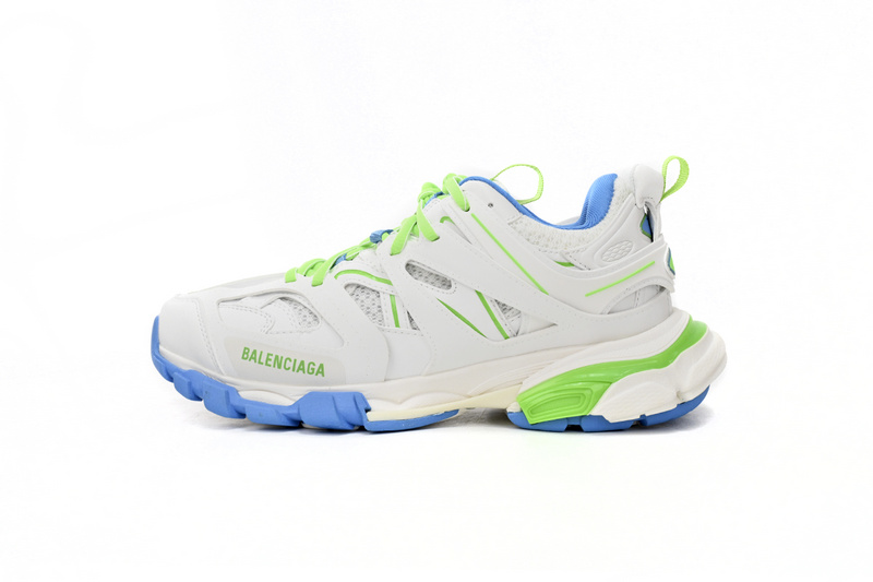 Balenciaga Tess S.Green, White, and Blue  542436 W2BC3 0285