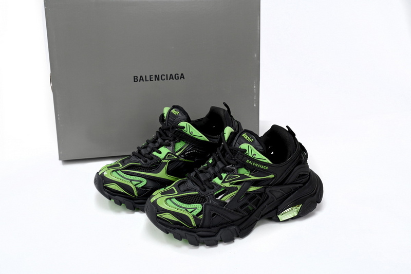 Balenciaga Track 2 Sneaker Black Green  568614 W2GN3 1086