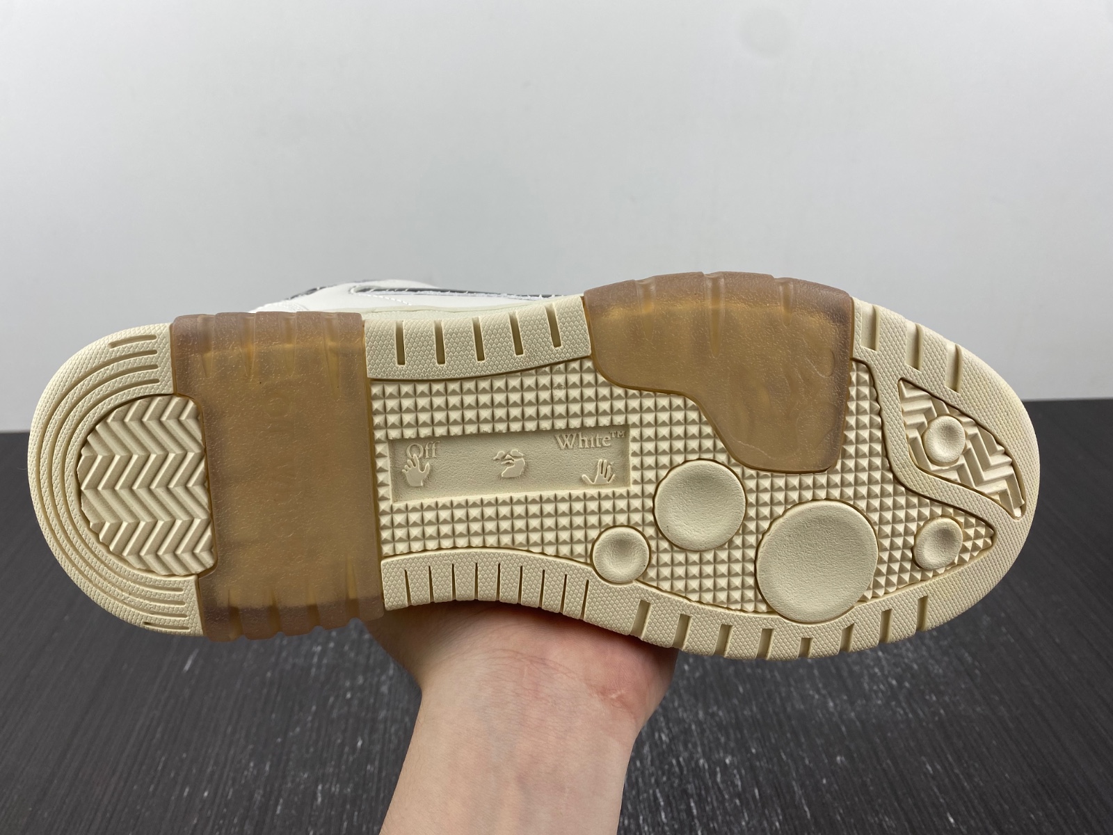 OFF-WHITE Out Of Office leather sneakers