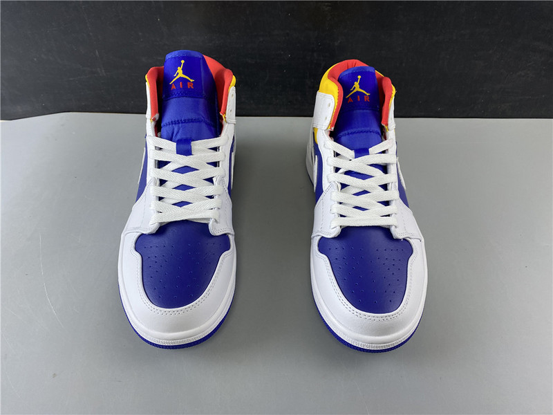 Air Jordan 1 Mid Royal Blue Laser Orange 554724-131
