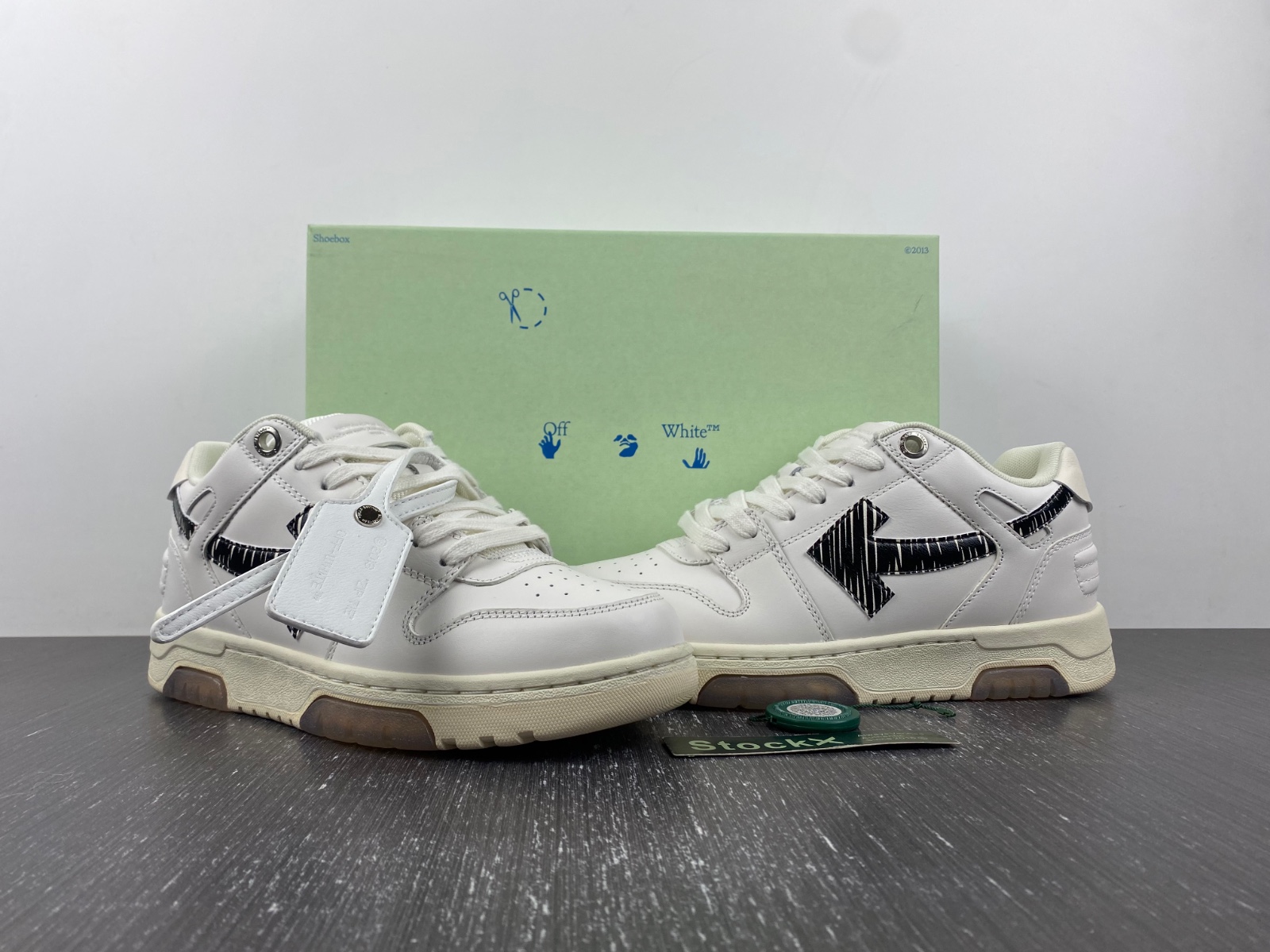 OFF-WHITE Out Of Office leather sneakers