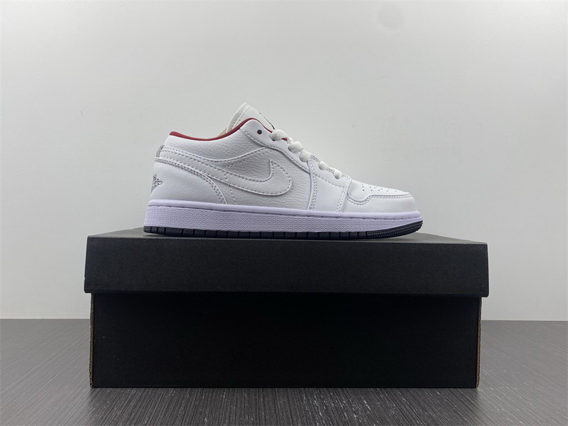 Air Jordan 1 Low GS "White/Red" 553560-164