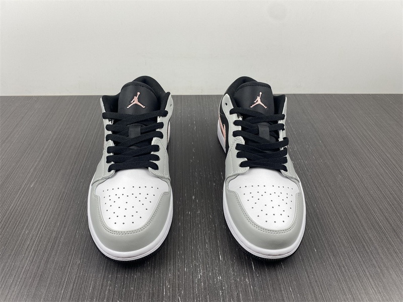 Air Jordan 1 Low White Grey Black Pink 553558-062