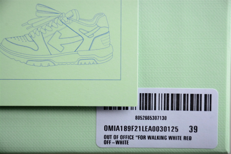 OFF-WHITE Out Of Office leather sneakers