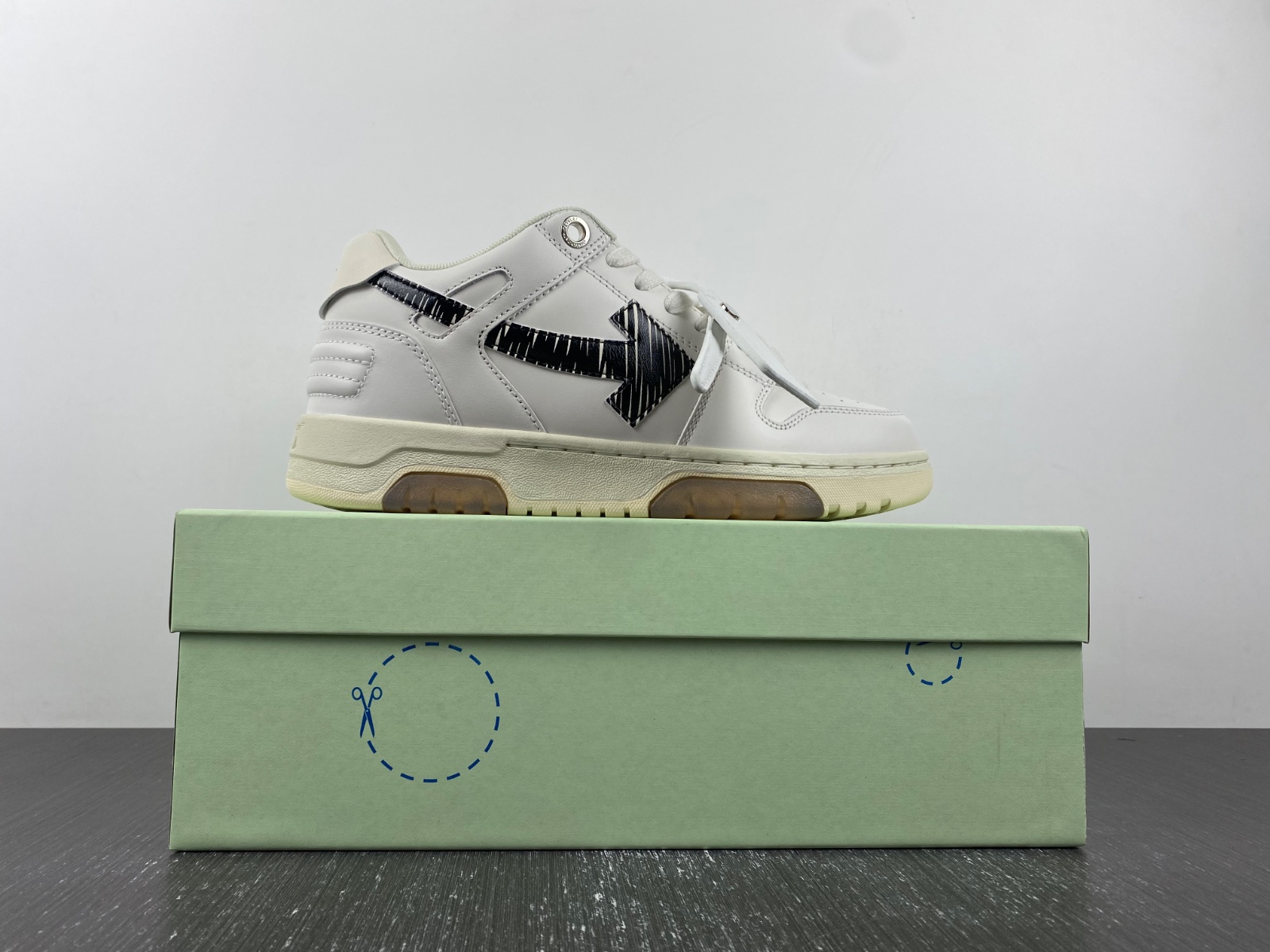 OFF-WHITE Out Of Office leather sneakers