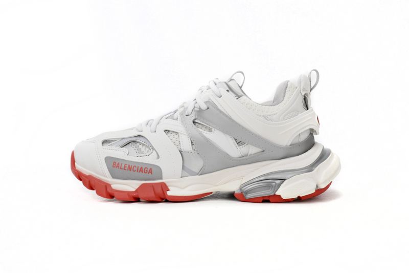 Balenciaga Tess S.White Grey Red 542436 W3DB2 7663