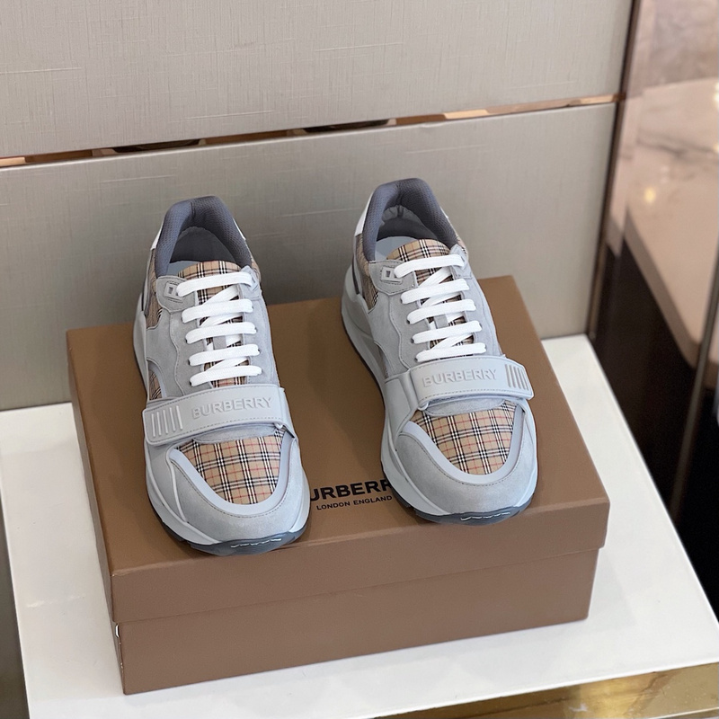 Burberry Vintage Check, Leather and Mesh Sneakers