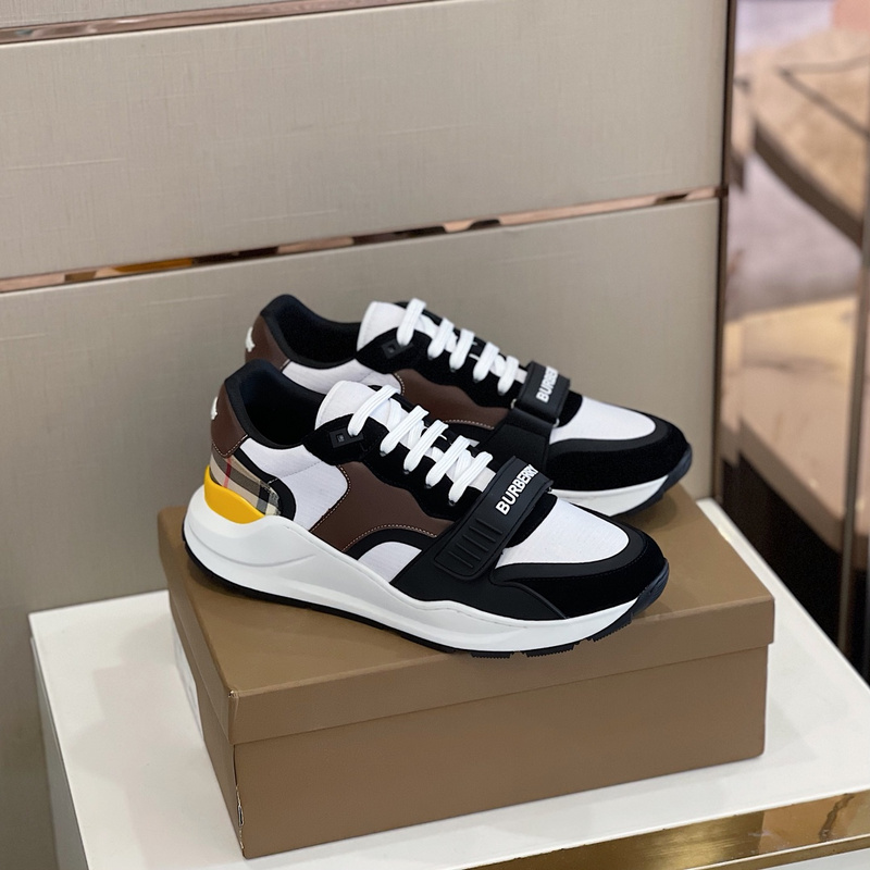 Burberry Vintage Check, Leather and Mesh Sneakers