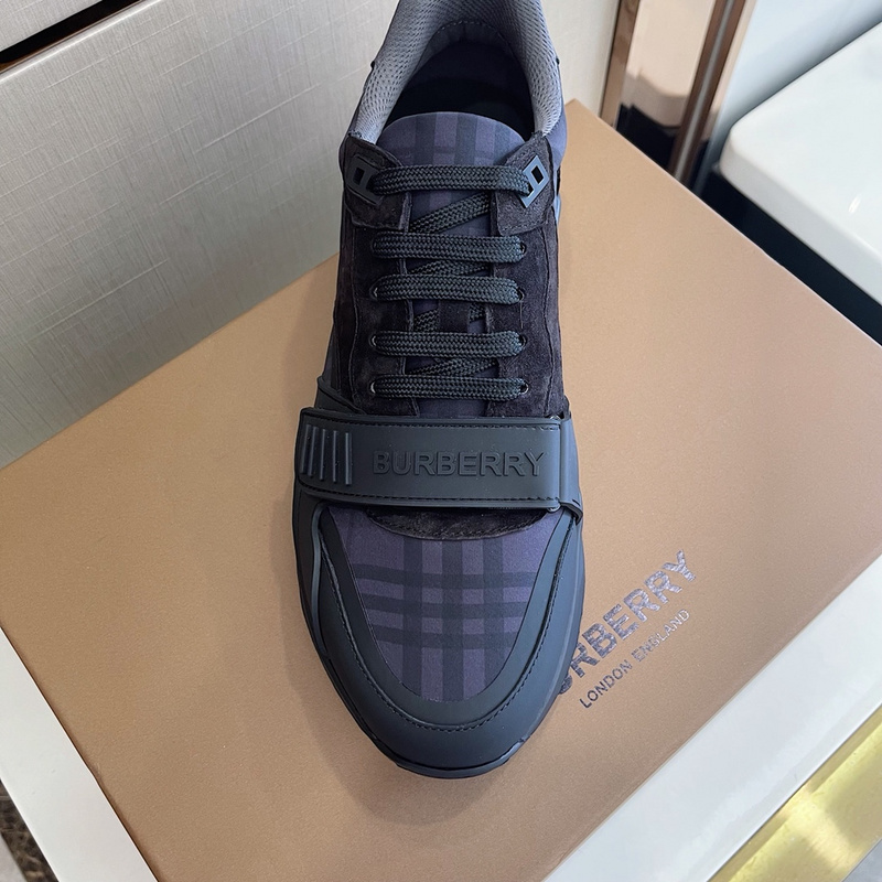 Burberry Vintage Check, Leather and Mesh Sneakers