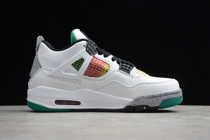 Air Jordan 4 Retro  "Rasta - Lucid Green" - AQ9129 100
