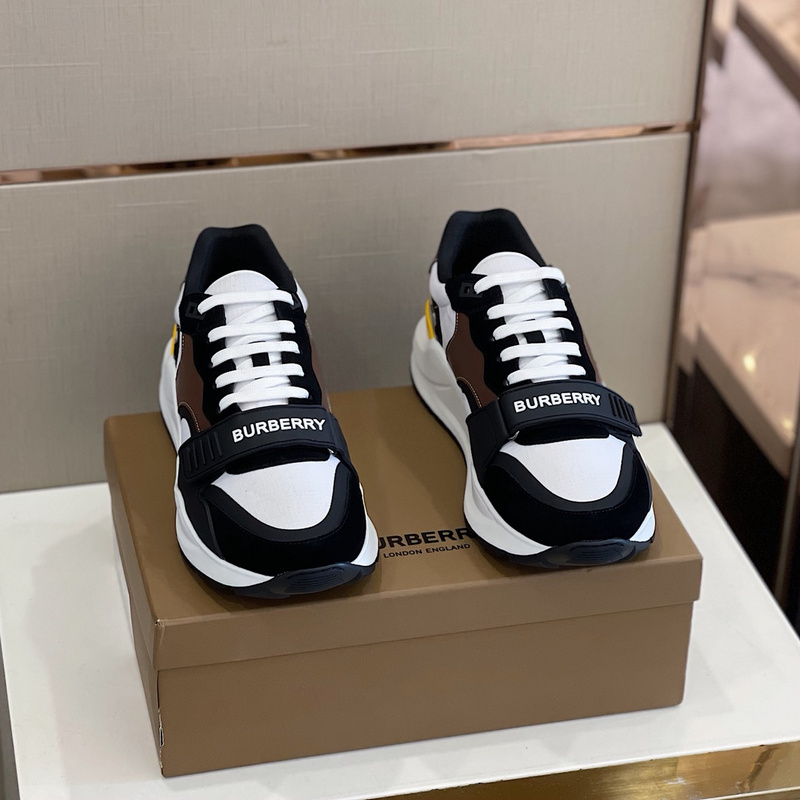 Burberry Vintage Check, Leather and Mesh Sneakers