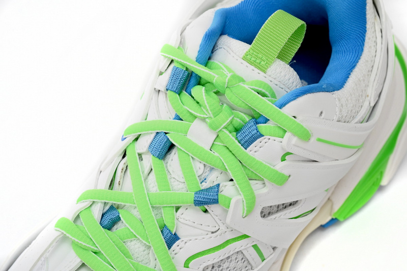 Balenciaga Tess S.Green, White, and Blue  542436 W2BC3 0285