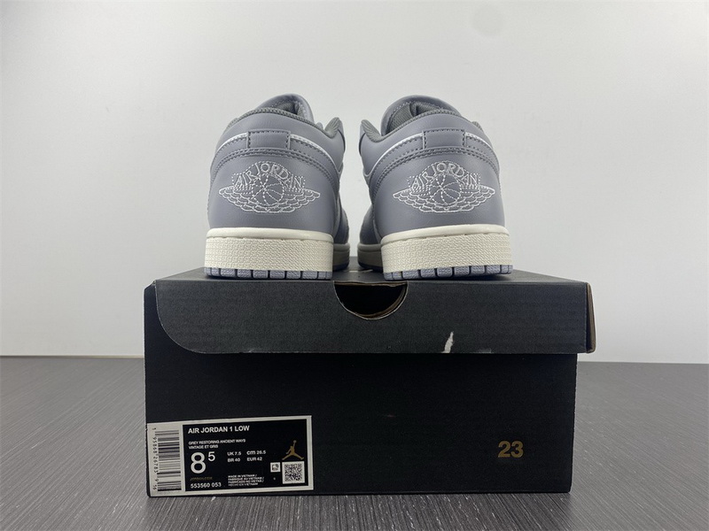 Air Jordan 1 Low Vintage Stealth Grey  553558-053