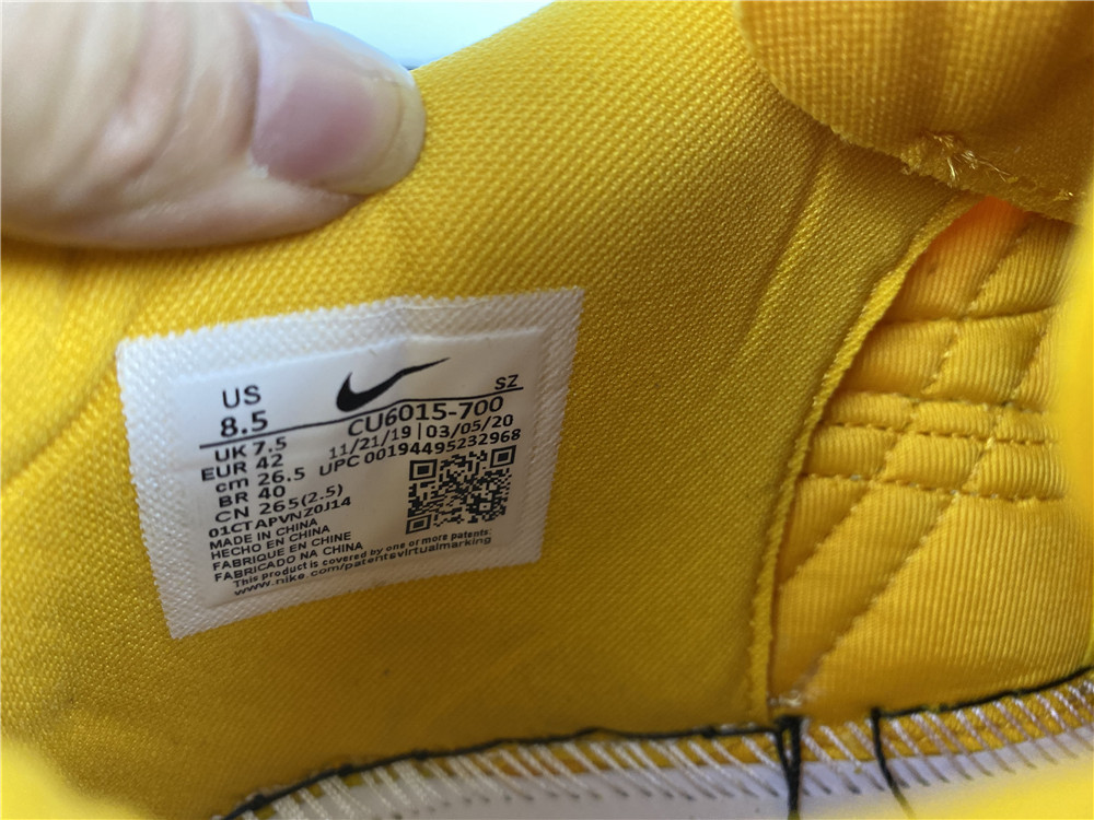 OFF-WHITE x Nike Air Rubber Dunk  University Gold CU6015-100