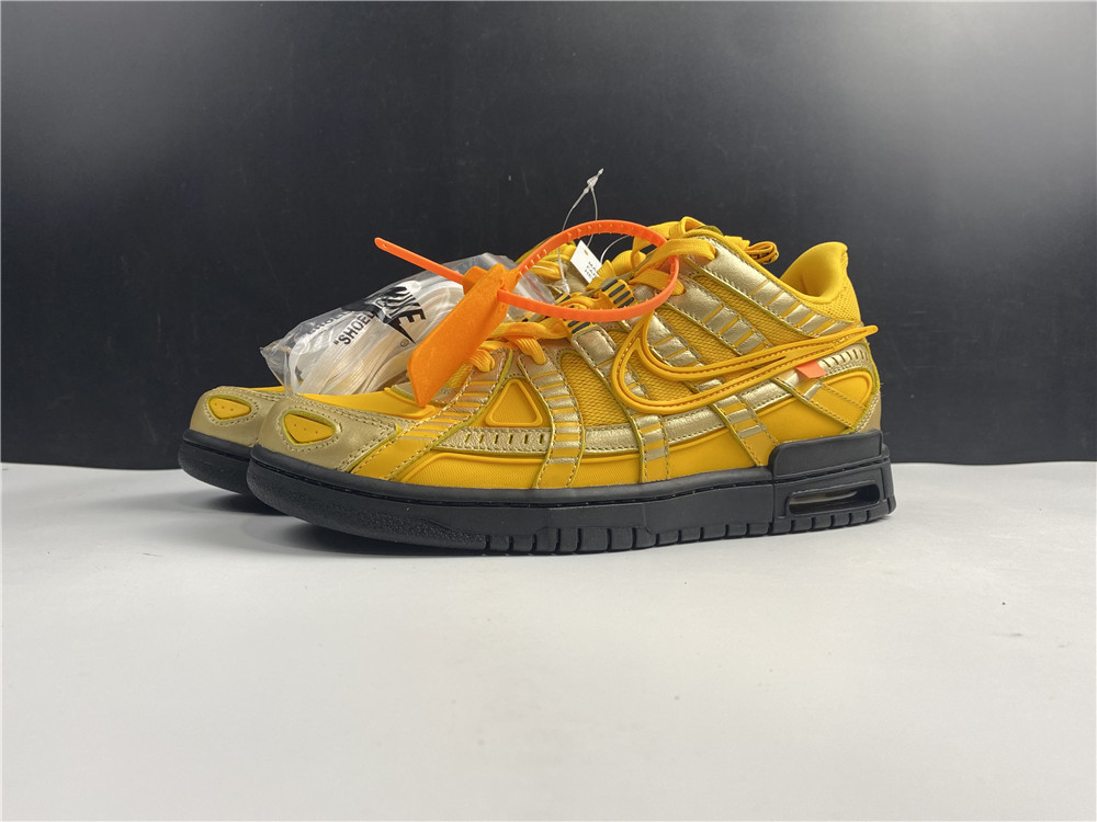 OFF-WHITE x Nike Air Rubber Dunk University Gold CU6015-100