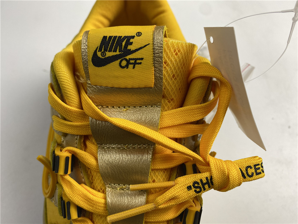 OFF-WHITE x Nike Air Rubber Dunk  University Gold CU6015-100