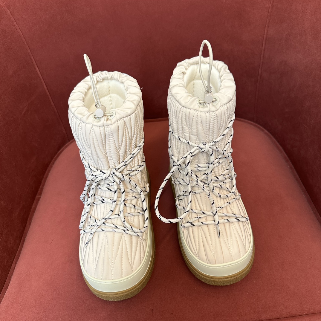Miu Miu Recycled Nylon Après-ski Ankle Boots