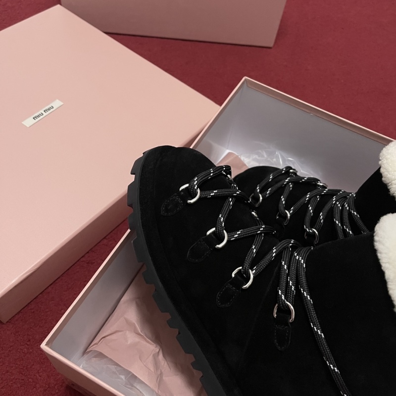 Warm Shearling Round Toe Booties