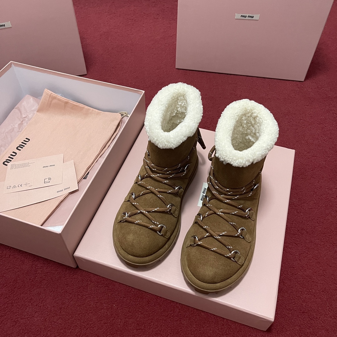 MIU MIU SUEDE ANKLE BOOTS