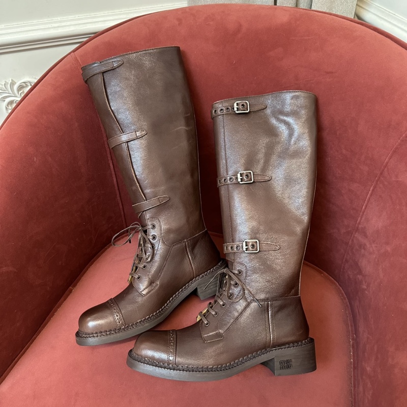 Woman Boots Knee Elegant Low Heel