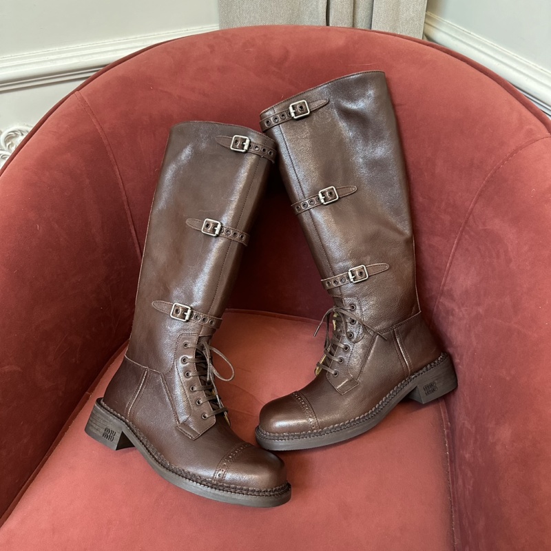 Woman Boots Knee Elegant Low Heel