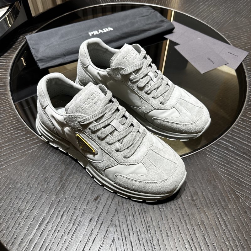 Prada suede and Re-Nylon sneakers