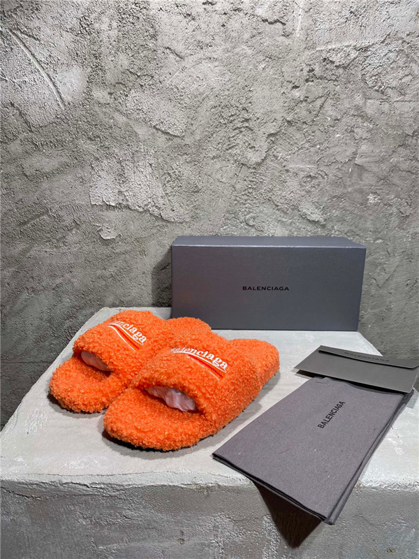 Balenciaga Furry Slides 'Orange'