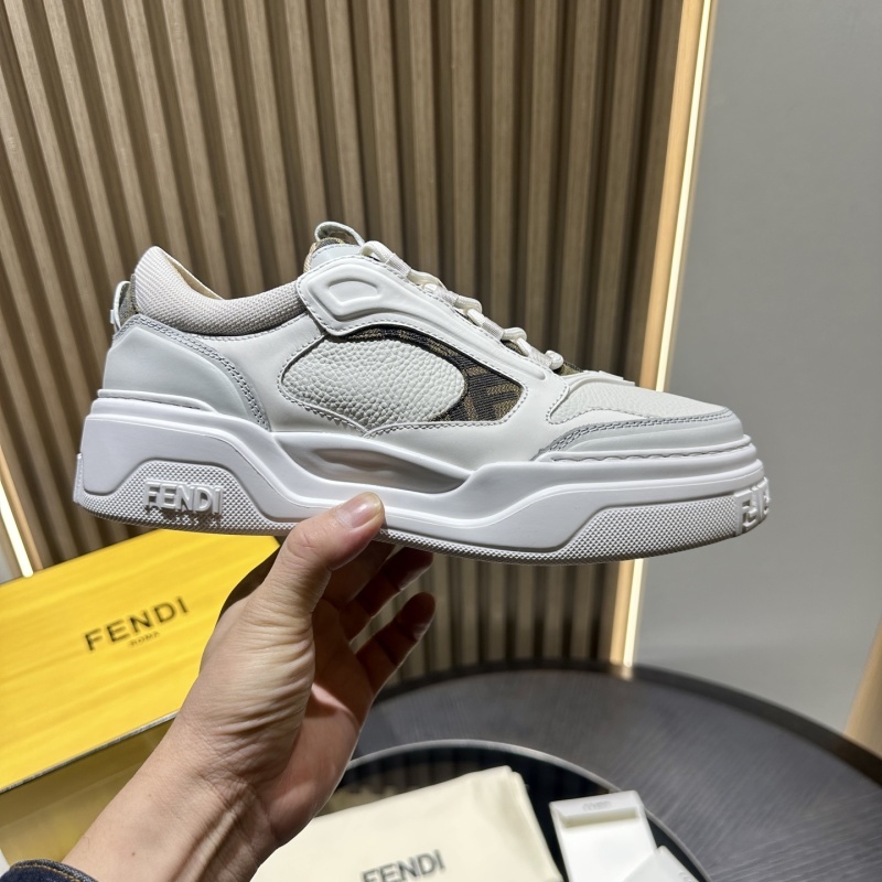 Fendi Force Low-Top Sneakers In White