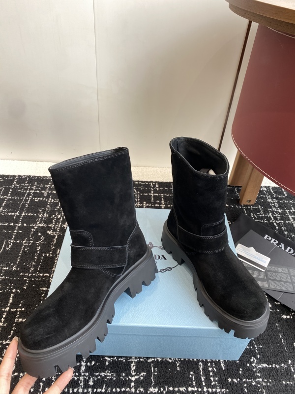 Prada Black Leather Boots