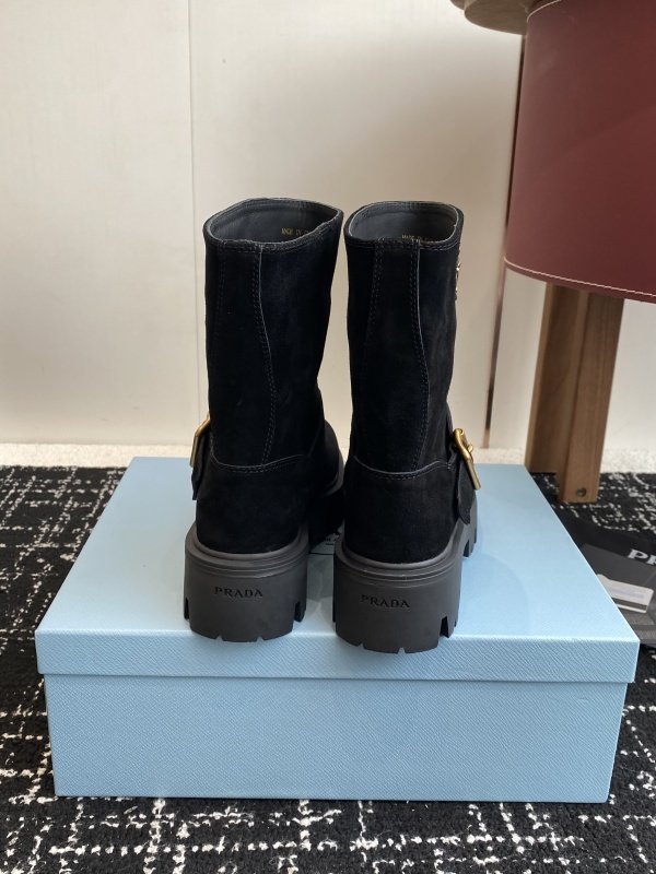 Prada Black Leather Boots
