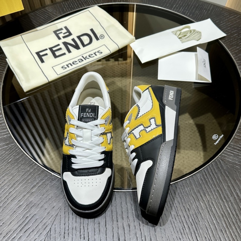 Fendi Multicolour Leather Low-Tops