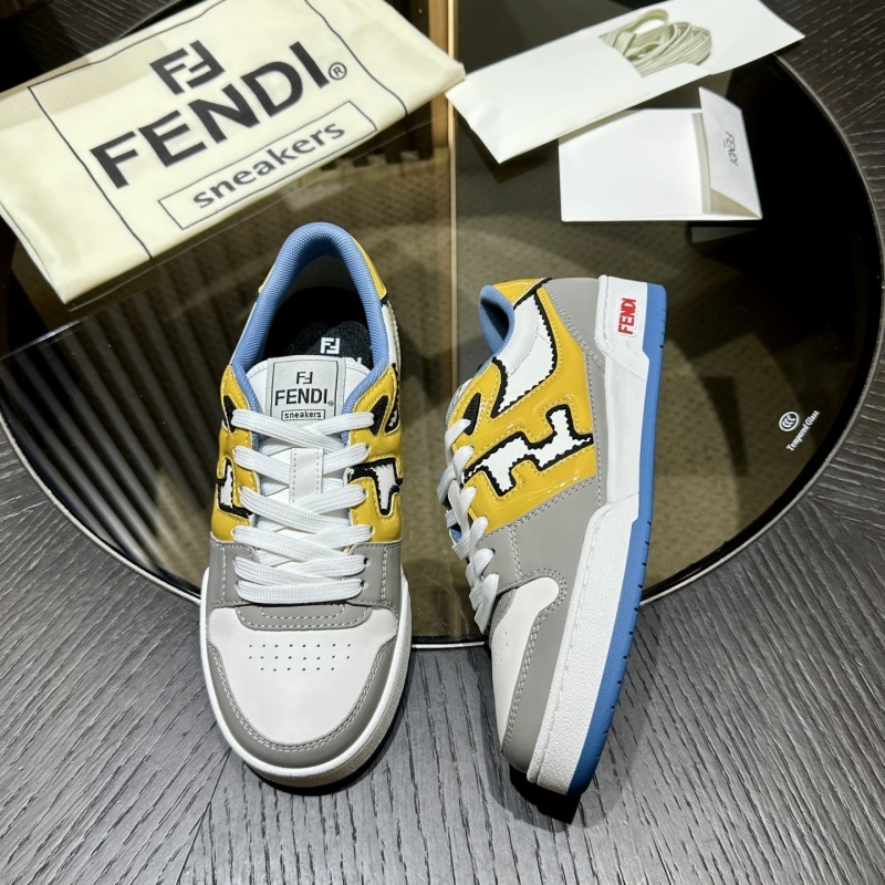 Fendi Multicolour Leather Low-Tops