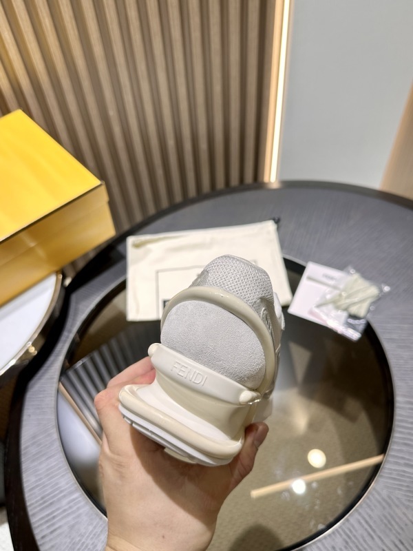 Fendi Women First 1 Gray Fabric Trainers