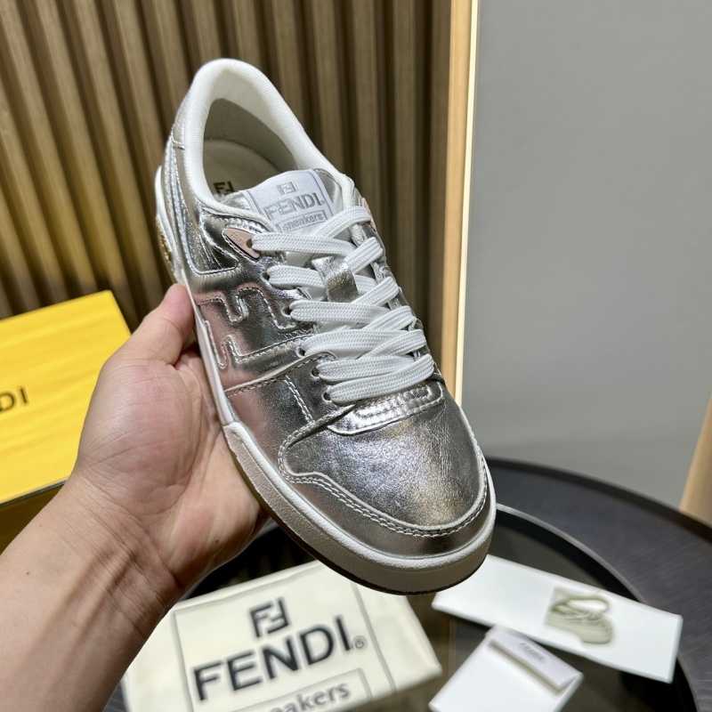 Fendi Match Gold Low Top Sneakers