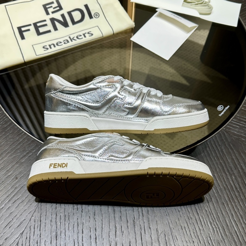 Fendi Match Gold Low Top Sneakers