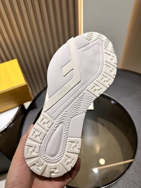 Fendi Flow Leather Jacquard Beige