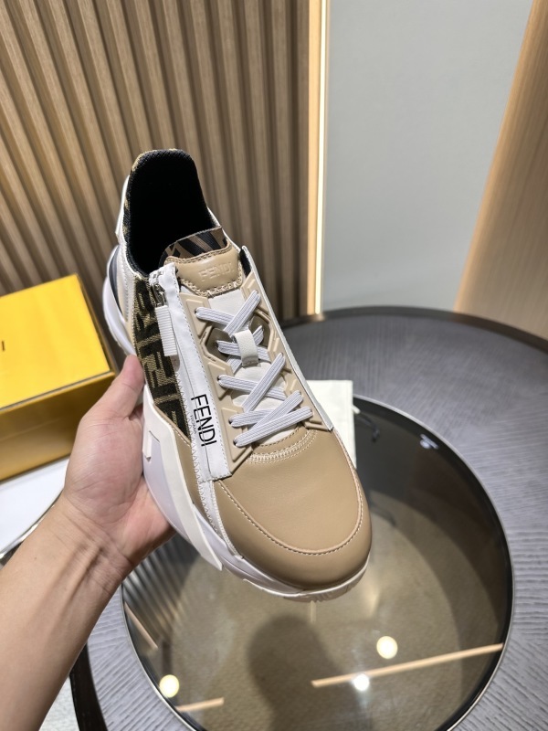 Fendi Flow Leather Jacquard Beige