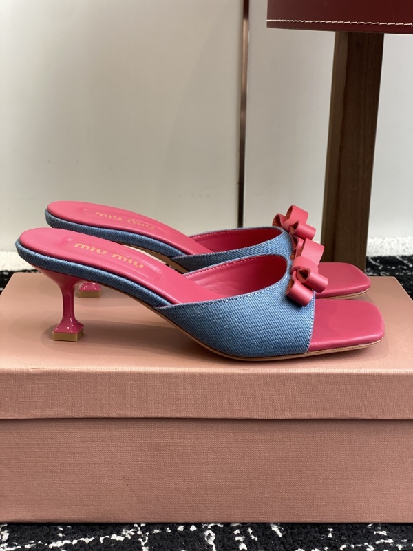 Miu Miu Bow Mules Sandals